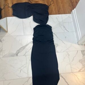 Elegant Black Strapless Dress